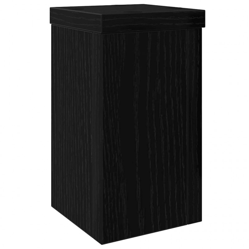 Stojak na rośliny 2 pcs Czarny Dąb 10 x 10 x 18 cm
