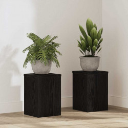 Stojak na rośliny 2 pcs Czarny Dąb 20 x 20 x 30 cm