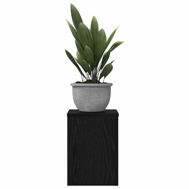 Stojak na rośliny 2 pcs Czarny Dąb 25 x 25 x 35 cm