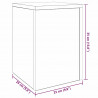 Stojak na rośliny 2 pcs Czarny Dąb 25 x 25 x 35 cm