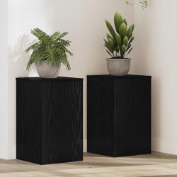 Stojak na rośliny 2 pcs Czarny Dąb 30 x 30 x 50 cm
