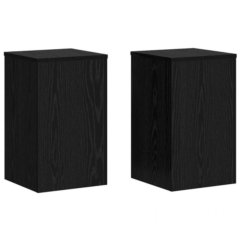 Stojak na rośliny 2 pcs Czarny Dąb 30 x 30 x 50 cm