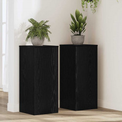 Stojak na rośliny 2 pcs Czarny Dąb 30 x 30 x 70 cm
