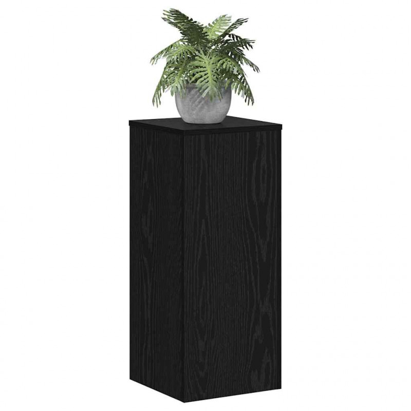 Stojak na rośliny 2 pcs Czarny Dąb 30 x 30 x 70 cm