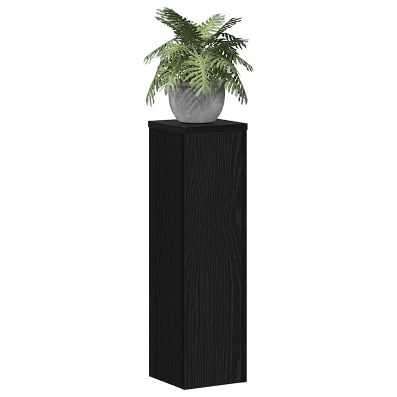 Stojak na rośliny 2 pcs Czarny Dąb 17 x 17 x 60 cm