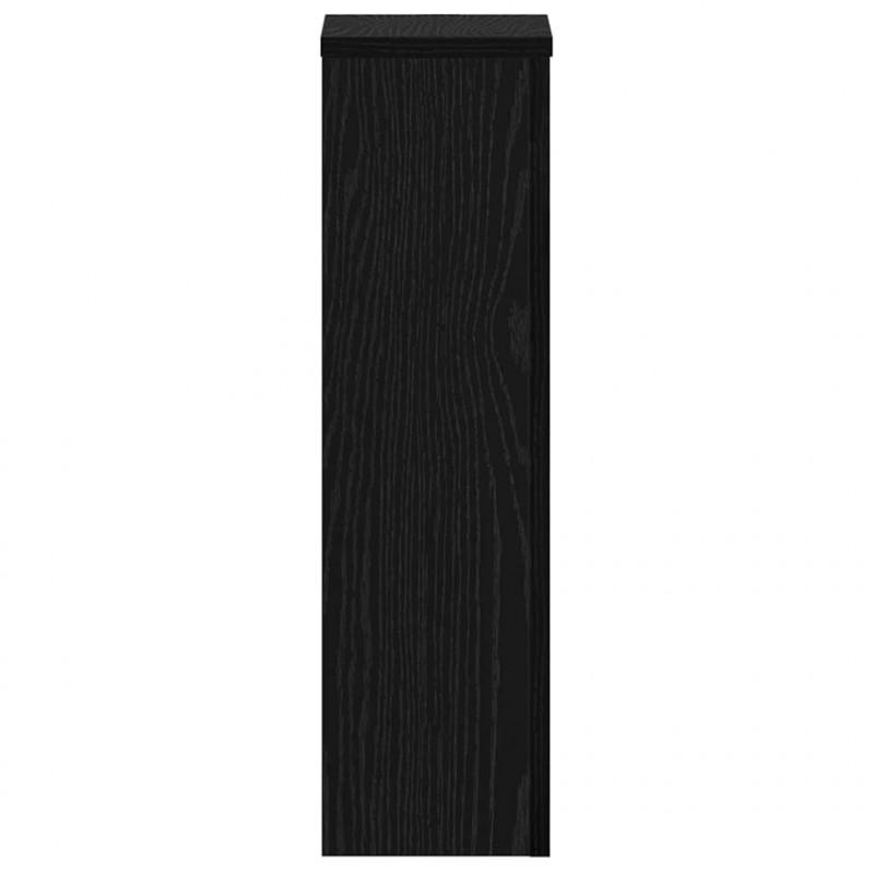 Stojak na rośliny 2 pcs Czarny Dąb 17 x 17 x 60 cm