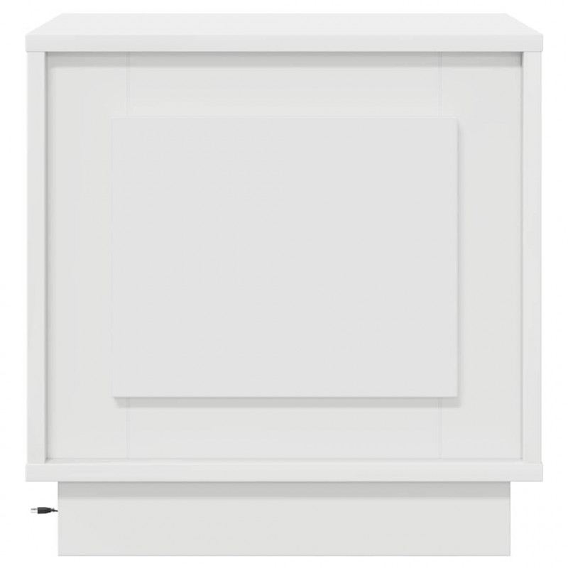 Szafka Nocna Biały 44 x 34,5 x 45 cm Materiał drewnopochodny
