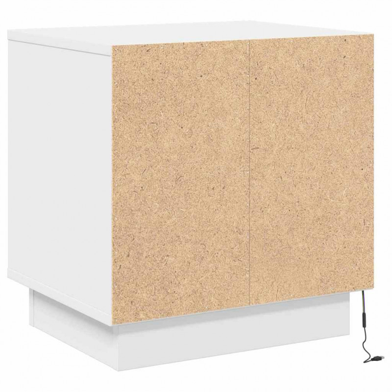Szafka Nocna Ze LED Lights 2 pcs Biały 44 x 34,5 x 45 cm