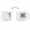 Szafka Nocna Ze LED Lights 2 pcs Biały 44 x 34,5 x 45 cm
