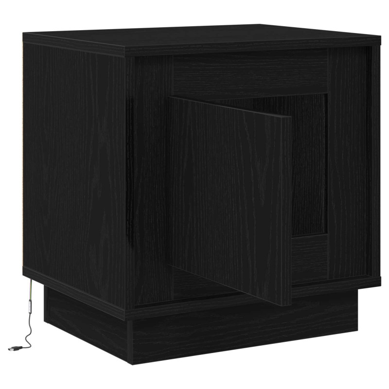 Szafka Nocna Czarny 44 x 34,5 x 45 cm Materiał drewnopochodny