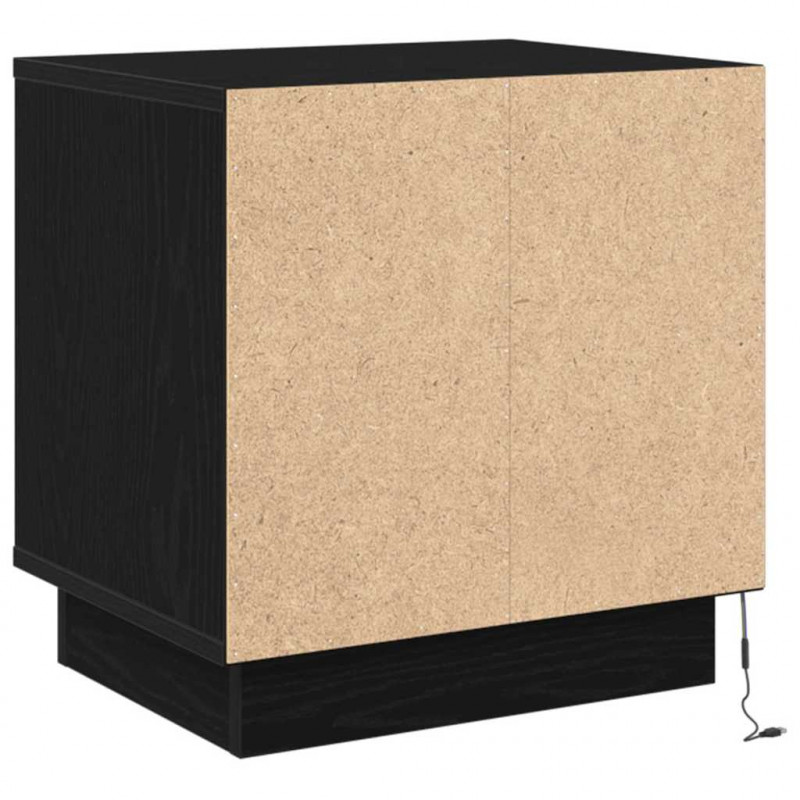 Szafka Nocna Czarny 44 x 34,5 x 45 cm Materiał drewnopochodny