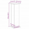 Stojak na rośliny Czarny Dąb 33 x 33 x 100 cm