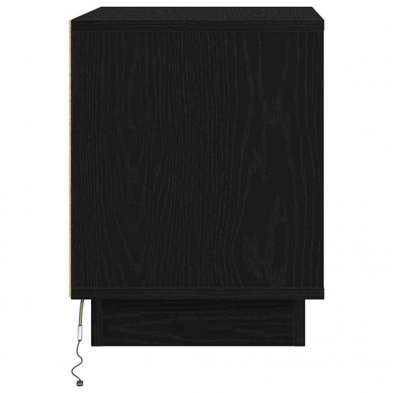 Szafka Nocna Ze LED Lights 2 pcs Czarny 44 x 34,5 x 45 cm