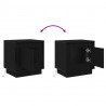 Szafka Nocna Ze LED Lights 2 pcs Czarny 44 x 34,5 x 45 cm