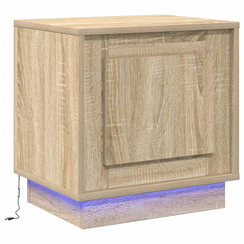 Szafka Nocna Ze LED Lights Dąb Sonoma 44 x 34,5 x 45 cm
