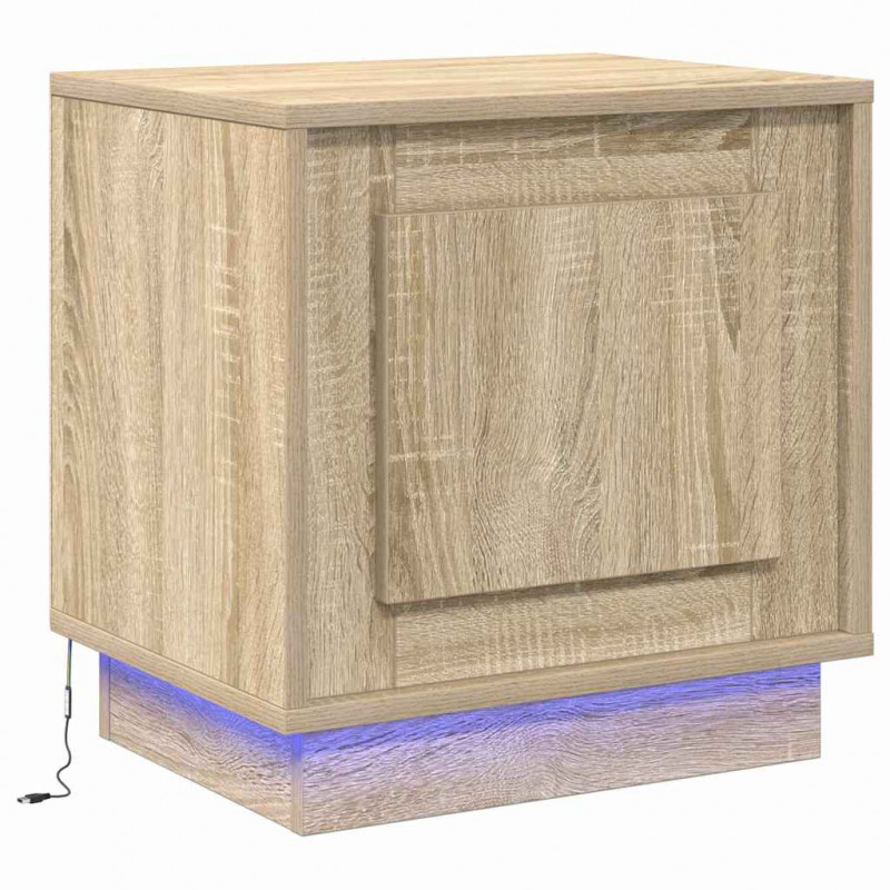 Szafka Nocna Ze LED Lights 2 pcs Dąb Sonoma 44 x 34,5 x 45 cm
