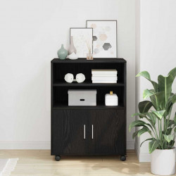 Szafkowy z półką z kołem Czarny Dąb 60 x 48 x 74.5 cm