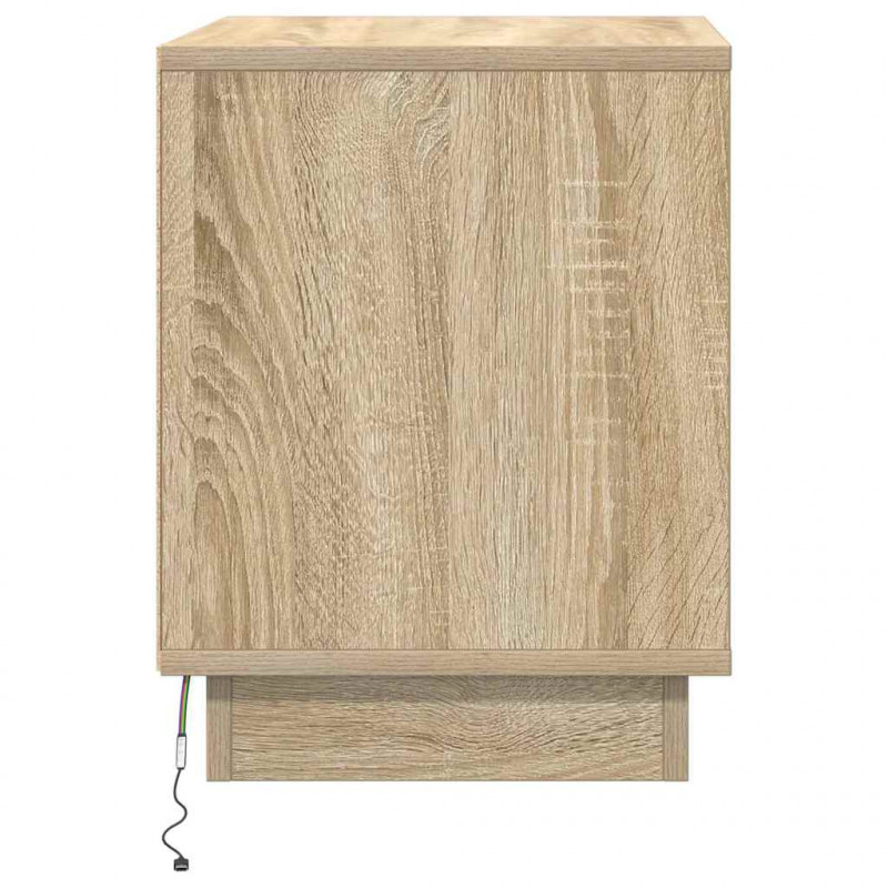 Szafka Nocna Ze LED Lights 2 pcs Dąb Sonoma 44 x 34,5 x 45 cm