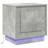 Szafka Nocna Ze LED Lights Betonowy szary 44 x 34,5 x 45 cm