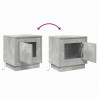 Szafka Nocna Ze LED Lights Betonowy szary 44 x 34,5 x 45 cm