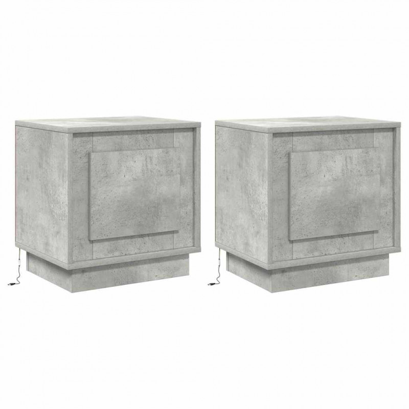 Szafka Nocna 2 pcs Betonowy szary 44 x 34,5 x 45 cm