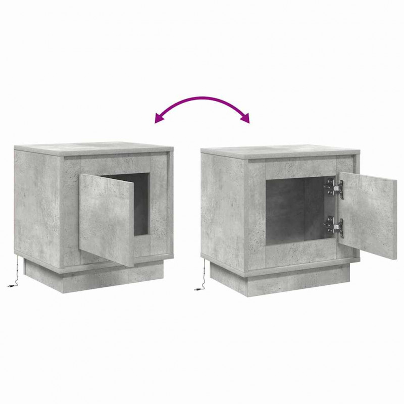 Szafka Nocna 2 pcs Betonowy szary 44 x 34,5 x 45 cm