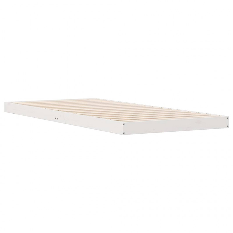 Stelaż łóżkowy Biały 213.5 x 104 x 9 cm Lite drewno sosnowe