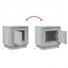 Szafka Nocna Ze LED Lights 2 pcs Szary 44 x 34,5 x 45 cm