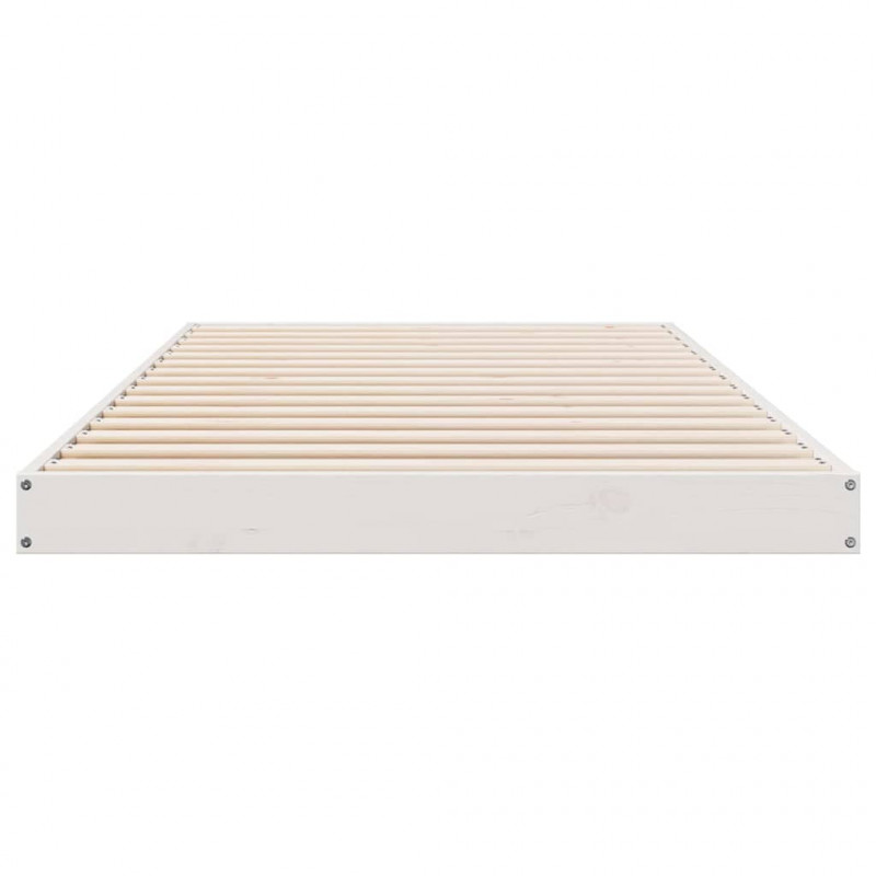 Stelaż łóżkowy Biały 213.5 x 104 x 9 cm Lite drewno sosnowe
