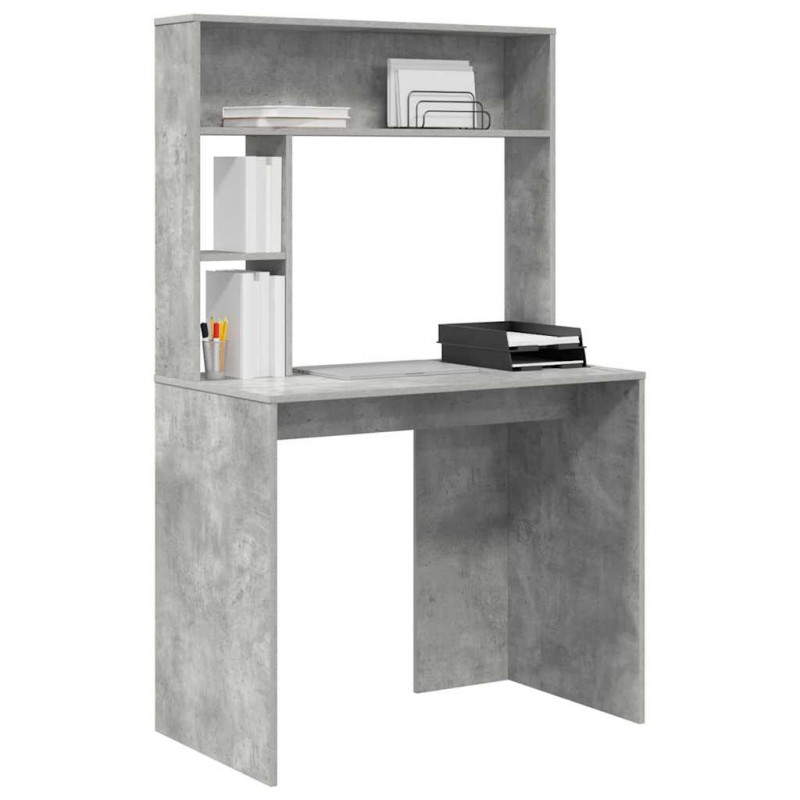 Biurko Betonowy szary 91 x 50 x 149 cm Materiał drewnopochodny