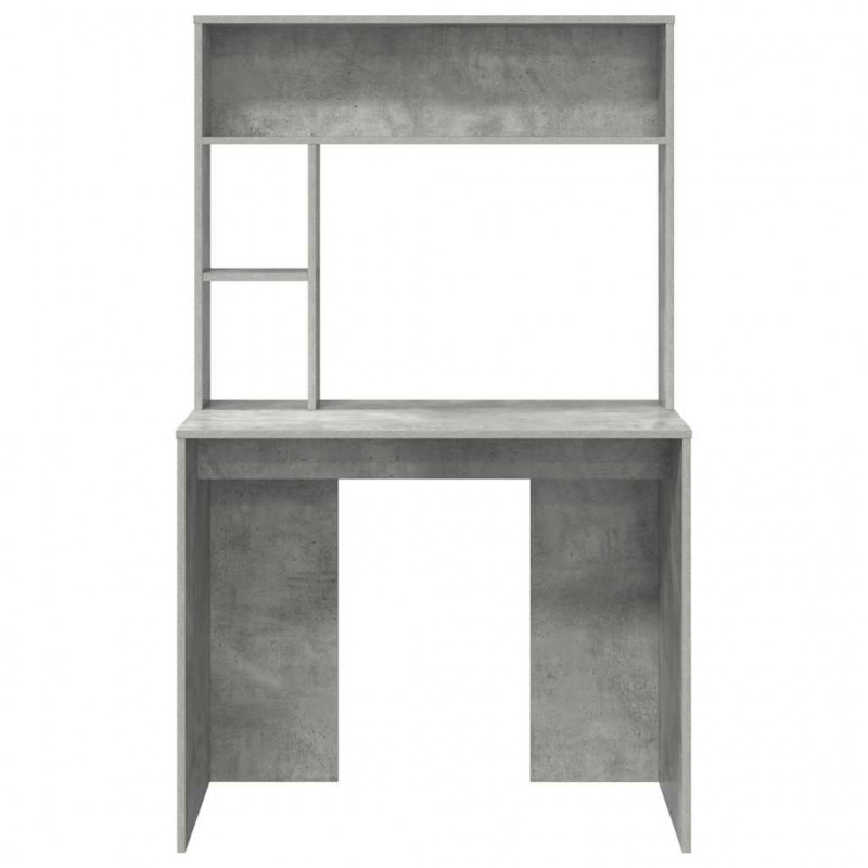 Biurko Betonowy szary 91 x 50 x 149 cm Materiał drewnopochodny
