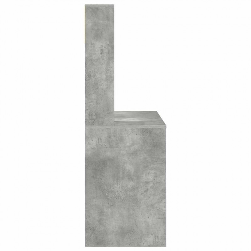 Biurko Betonowy szary 91 x 50 x 149 cm Materiał drewnopochodny