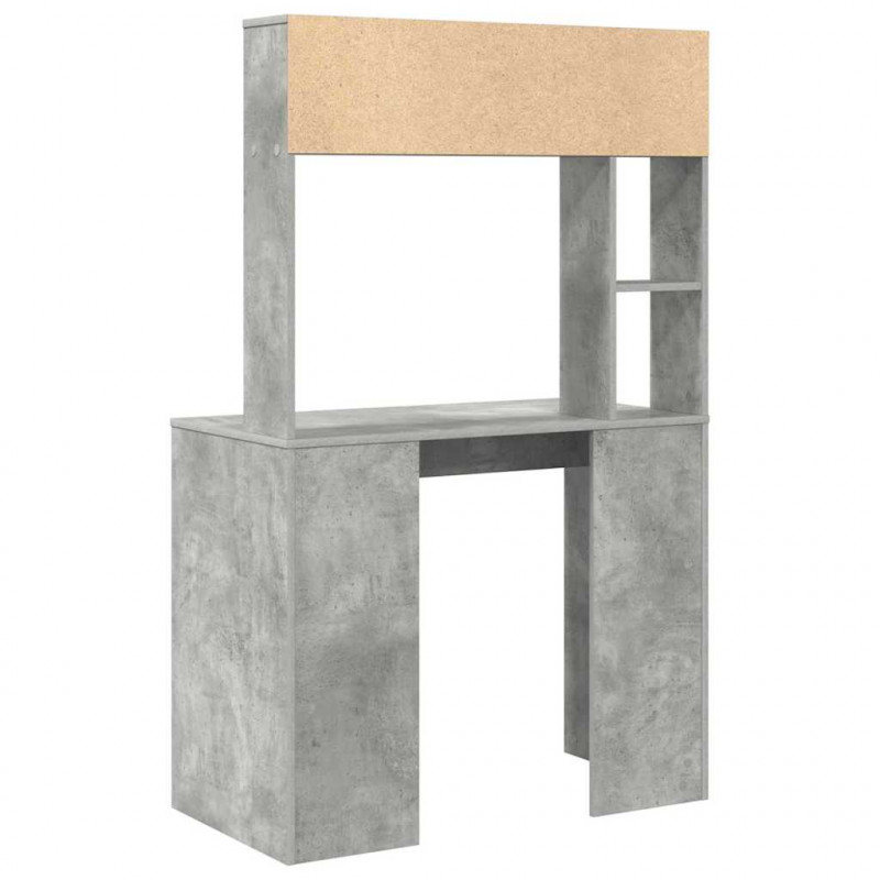 Biurko Betonowy szary 91 x 50 x 149 cm Materiał drewnopochodny
