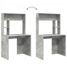 Biurko Betonowy szary 91 x 50 x 149 cm Materiał drewnopochodny
