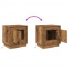 Szafka Nocna Ze LED Lights 2 pcs Stare drewno 44 x 34,5 x 45 cm
