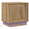 Szafka Nocna Ze LED Lights Dąb rzemieślniczy 44 x 34,5 x 45 cm