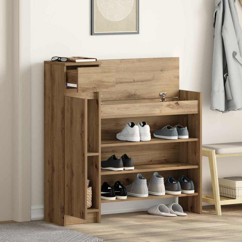 Szafka na buty z szufladą Dąb rzemieślniczy 100,5 x 28 x 100 cm