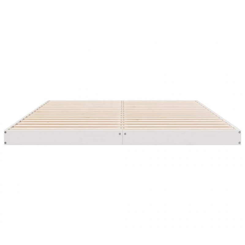 Stelaż łóżkowy Biały 213.5 x 104 x 9 cm Lite drewno sosnowe