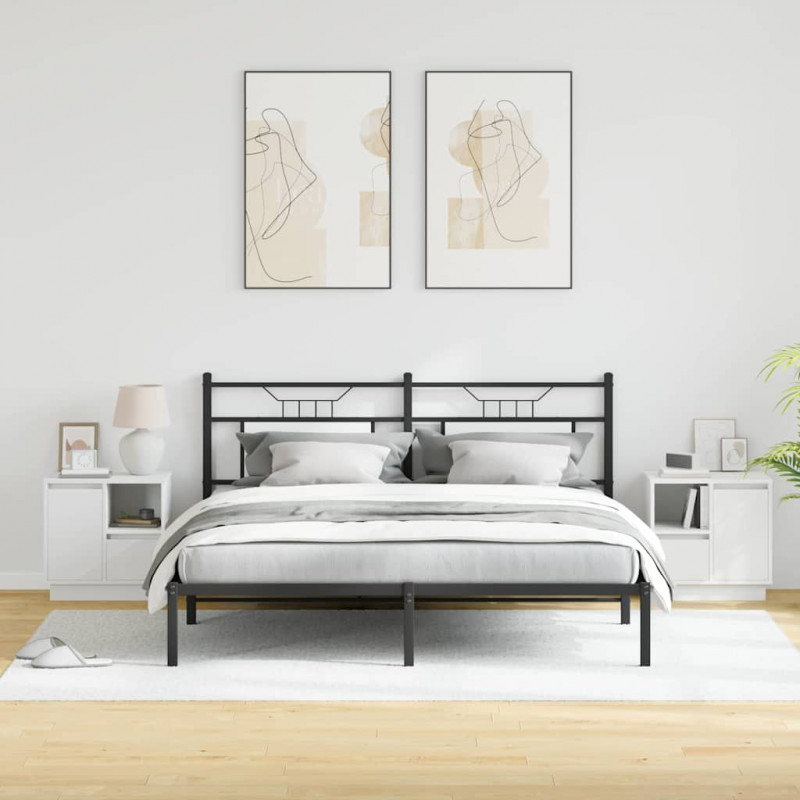 Szafka Nocna z szufladą 2 pcs Biały 50 x 34,5 x 50 cm
