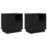 Szafka Nocna z szufladą 2 pcs Czarny Dąb 50 x 34,5 x 50 cm
