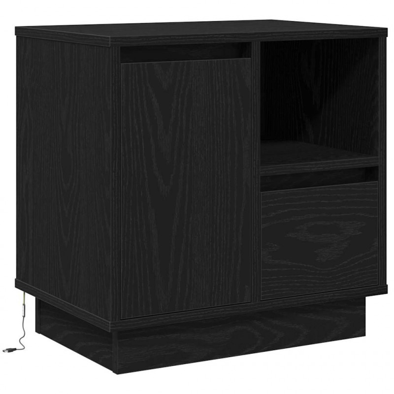 Szafka Nocna z szufladą 2 pcs Czarny Dąb 50 x 34,5 x 50 cm