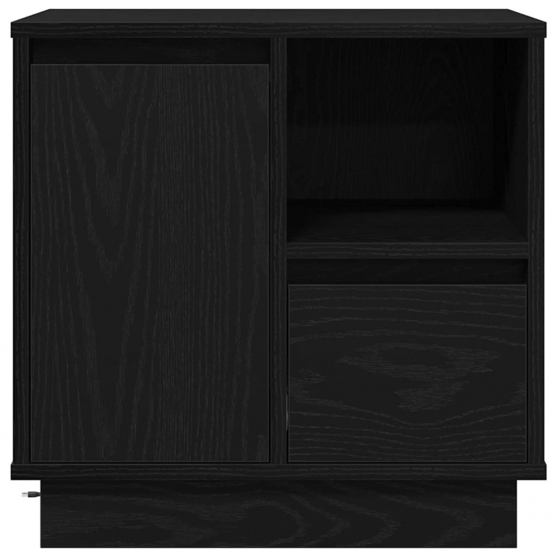 Szafka Nocna z szufladą 2 pcs Czarny Dąb 50 x 34,5 x 50 cm