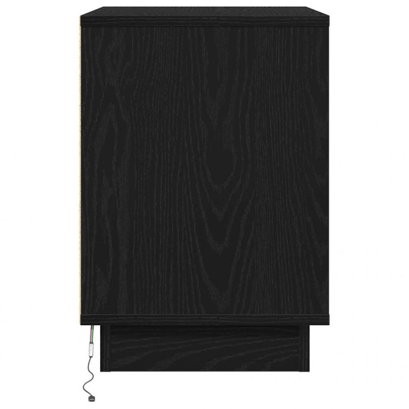 Szafka Nocna z szufladą 2 pcs Czarny Dąb 50 x 34,5 x 50 cm