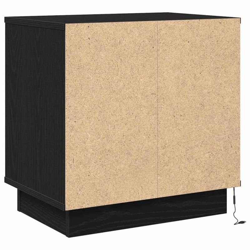 Szafka Nocna z szufladą 2 pcs Czarny Dąb 50 x 34,5 x 50 cm