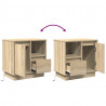 Szafka Nocna z szufladą 2 pcs Dąb Sonoma 50 x 34,5 x 50 cm