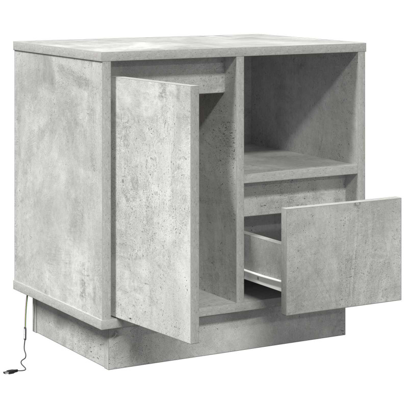 Szafka Nocna z szufladą Betonowy szary 50 x 34,5 x 50 cm