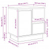 Szafka Nocna z szufladą 2 pcs Betonowy szary 50 x 34,5 x 50 cm