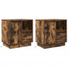 Szafka Nocna z szufladą 2 pcs Dąb wędzony 50 x 34,5 x 50 cm