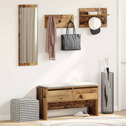 Zestaw mebli do przedpokoju z szufladą 4 pcs Stare drewno