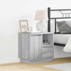 Szafka Nocna Szary 50 x 34,5 x 50 cm Materiał drewnopochodny